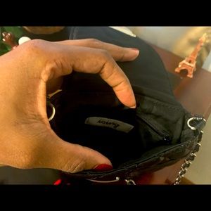 Black clasp mini purse